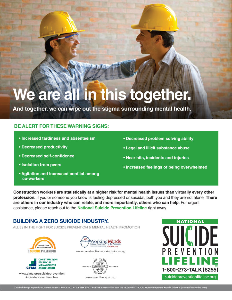 Suicide Awareness in Construction Posters