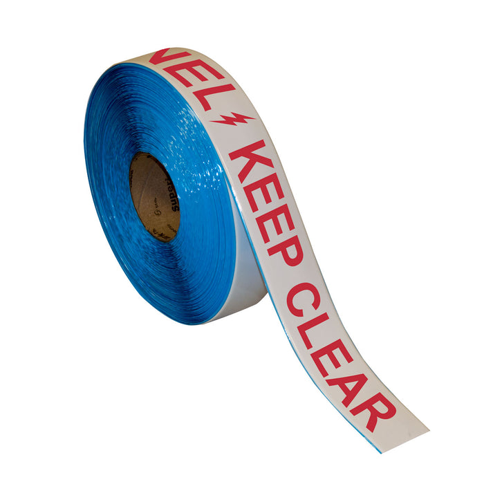 Superior Mark® Floor Tape, 2'' x 100', ELECTRICAL PANEL KEEP CLEAR