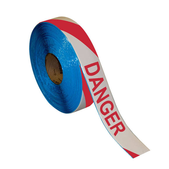 Floor Marking Message Tape, 2'' x 100' , DANGER R/W Stripe