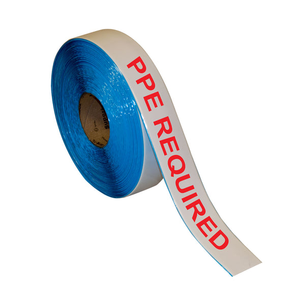Floor Marking Message Tape, 2'' x 100' , PPE REQUIRED