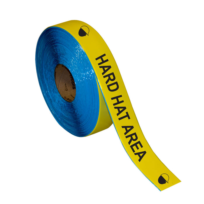 Superior Mark® Floor Tape, 2'' x 100', HARD HAT AREA