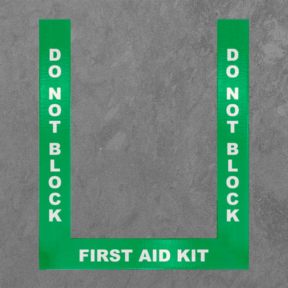Floor Marking Border Tape, First Aid Border,  4'', Vinyl