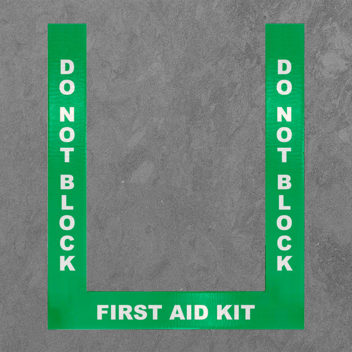 Superior Mark® First Aid Border, 4'', (2) 36'' strips, (1) 24'' strip-Vinyl