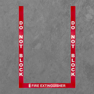 Floor Marking Border Tape, 2", Fire Extinguisher Border, 2", Rubber