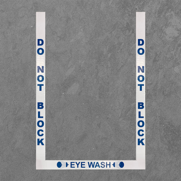 Floor Marking Border Tape, Eye Wash Border,  2'', Vinyl