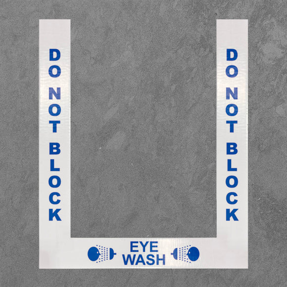 Floor Marking Border Tape, Eye Wash Border, 4'', Vinyl