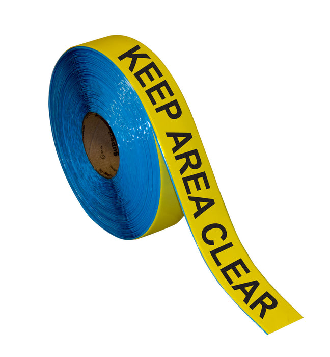 Superior Mark® Floor Tape, 2'' x 100', KEEP AREA CLEAR