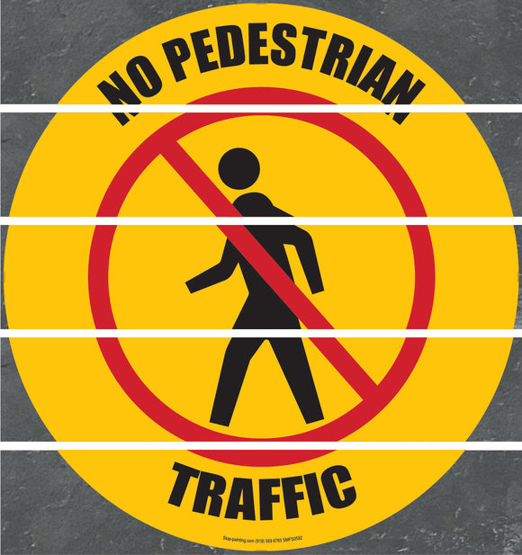Floor Sign, Rubber, No Pedestrian Traffic, 17.5