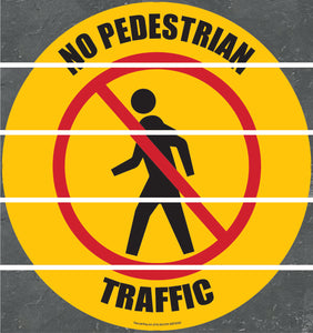 Floor Sign, Superior Mark,  No Pedestrian Traffic, 17.5"