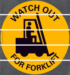 Floor Sign, Superior Mark,  Watch Out For Forklift, 17.5"