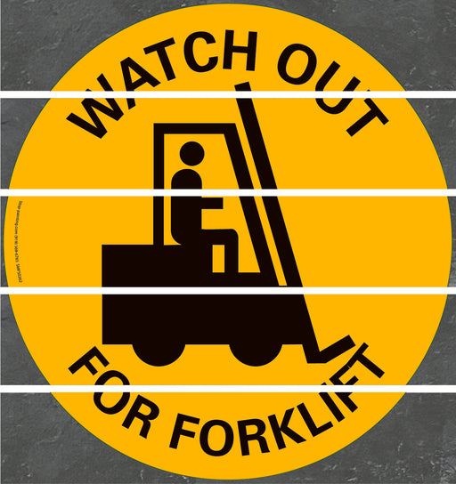Floor Sign, Superior Mark,  Watch Out For Forklift, 17.5" - makesafetyvisible.com