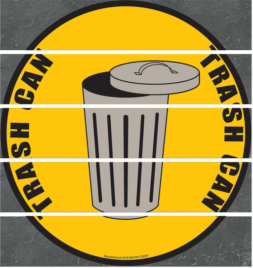 Floor Sign, Superior Mark,  Trash Can, 17.5" - makesafetyvisible.com
