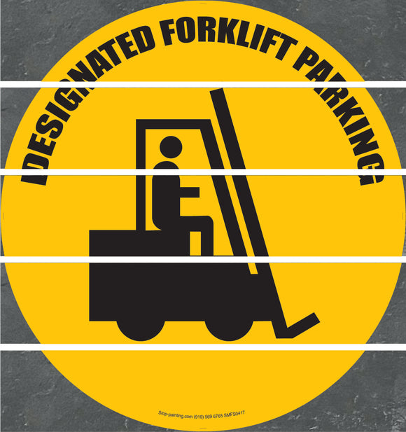 Floor Sign, Superior Mark,  Designated Forklift Parking, 17.5