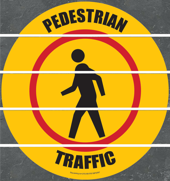 Floor Sign, Superior Mark,  Pedestrian Traffic, 17.5"