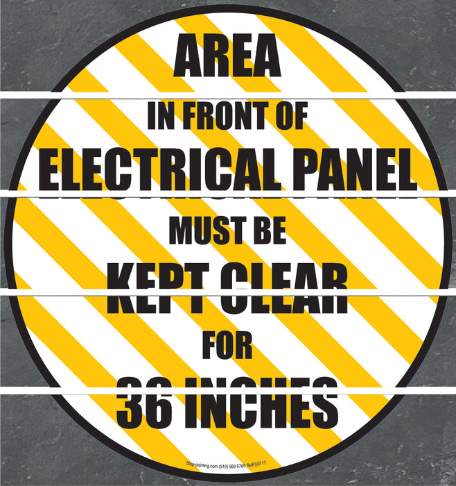Electrical Panel Keep Clear for 36 inches Floor Sign