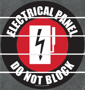 Floor Sign, Superior Mark,  Electrical Panel Do Not Block, 17.5"