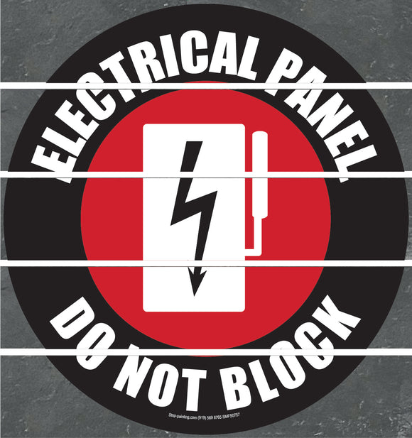 Floor Sign, Superior Mark,  Electrical Panel Do Not Block, 17.5