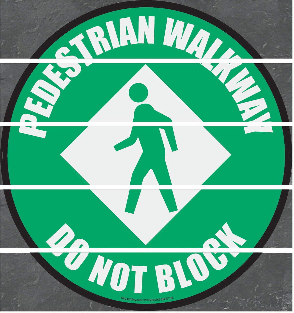 Visual Sign Walkway Floor Sign, Superior Mark, Pedestrian Walkway, 17.5