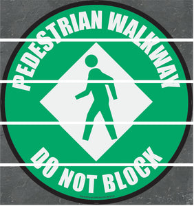 Floor Sign, Superior Mark, Pedestrian Walkway, 17.5", Diamond Shape