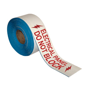 Floor Marking Message Tape, 4'' x 100' , ELECTRICAL PANEL DO NOT BLOCK