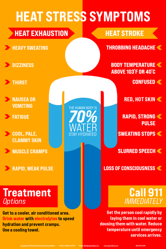 Heat Stress Awareness - Heat Stress Symptoms Signs – makesafetyvisible.com