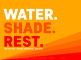 Heat Stress Awareness - Water Shade Rest Heat Stress Signs