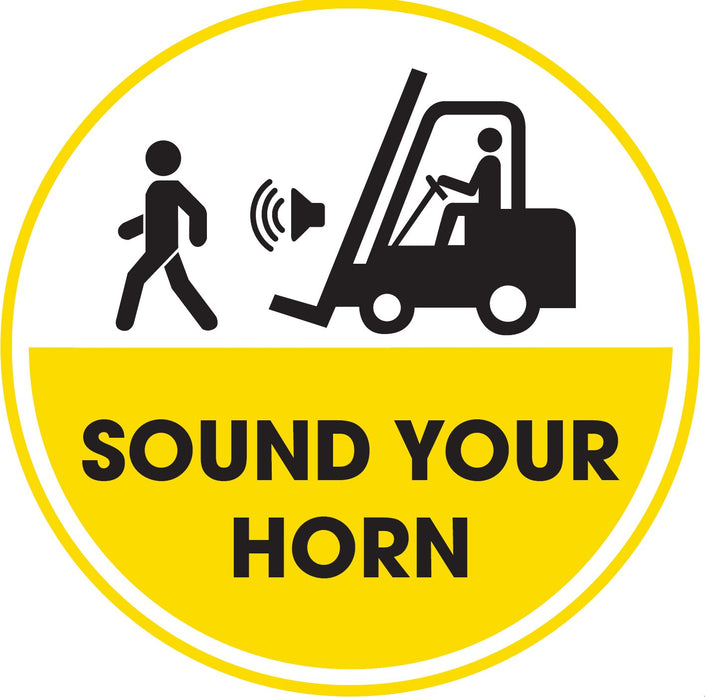 Sound Your Horn Circle Anti-Slip Floor Sticker - 12" Diameter