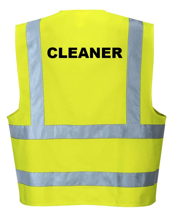 'Cleaner' Pre-Printed Hi-Visibility Vest