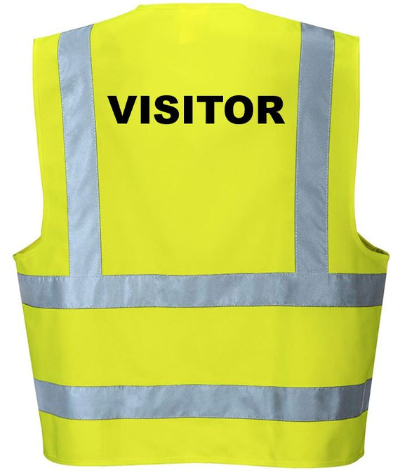 'Visitor' Pre-Printed Hi-Visibility Vest