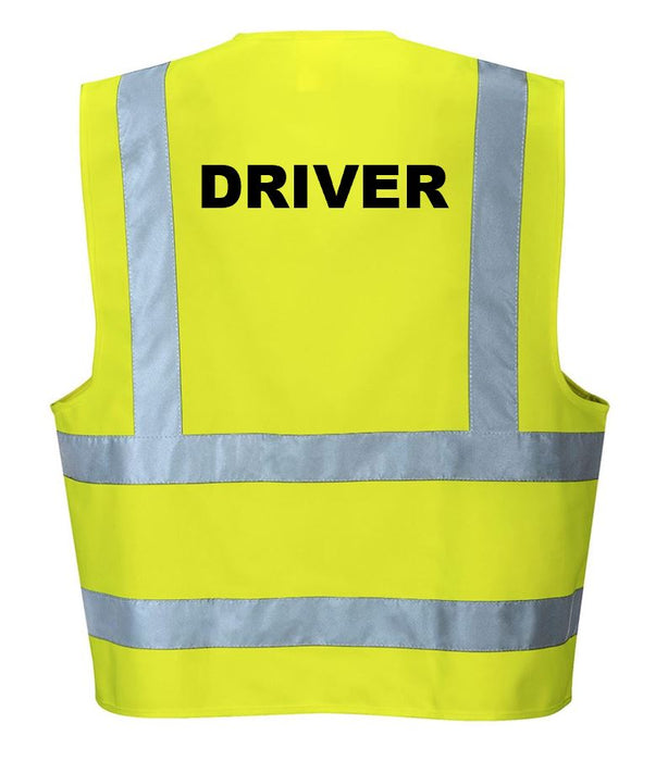 'Driver' Pre-Printed Hi-Visibility Vest
