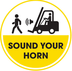 Sound Your Horn Circle Anti-Slip Floor Sticker - 36" Diameter