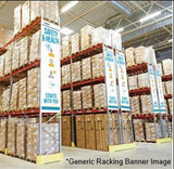 Forklift Truck Safety: 'Stay Three Truck Lengths Apart' Pallet Rack-End Banner