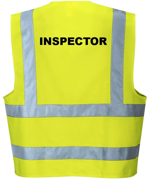 'Inspector' Pre-Printed Hi-Visibility Vest