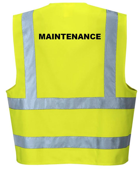 'Maintenance' Pre-Printed Hi-Visibility Vest