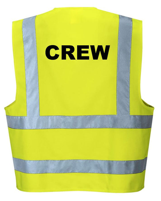 'Crew' Pre-Printed Hi-Visibility Vest