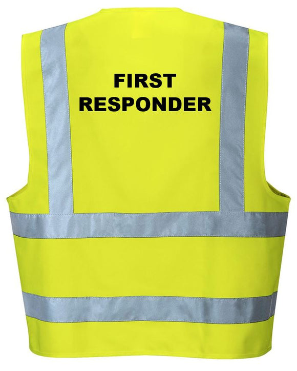 'First Responder' Pre-Printed Hi-Visibility Vest