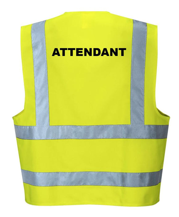 'Attendant' Pre-Printed Hi-Visibility Vest