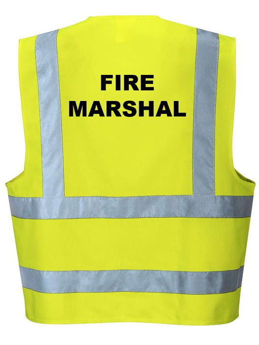 'Fire Marshal' Pre-Printed Hi-Visibility Vest