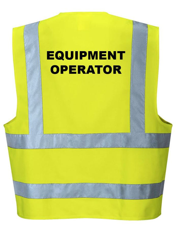 'Equipment Operator' Pre-Printed Hi-Visibility Vest