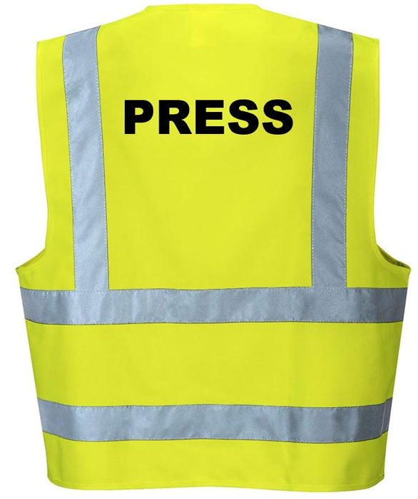 'Press' Pre-Printed Hi-Visibility Vest