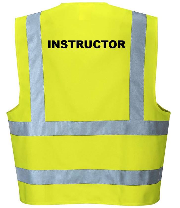 'Instructor' Pre-Printed Hi-Visibility Vest — makesafetyvisible.com