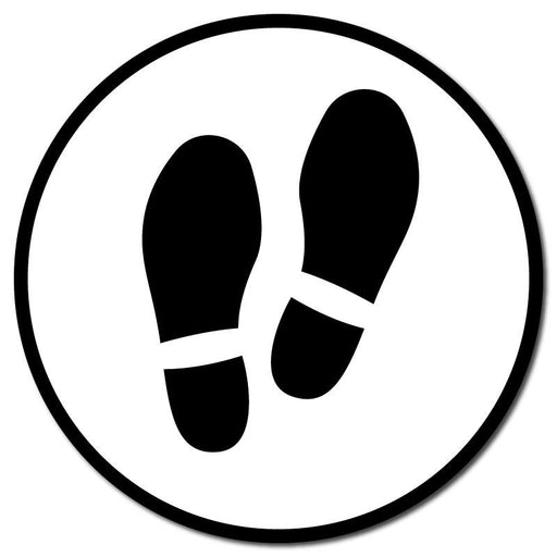 Colored Footprints Anti-Slip Circle Floor Sticker: Multiple Colors  - 12" Diameter - makesafetyvisible.com