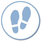 Colored Footprints Anti-Slip Circle Floor Stickers - 24" Diameter
