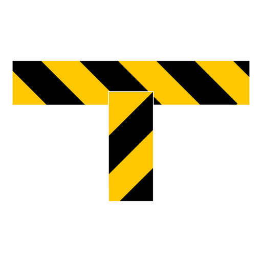 Floor Markings, Ts, 2'' Hazard Stripe - makesafetyvisible.com