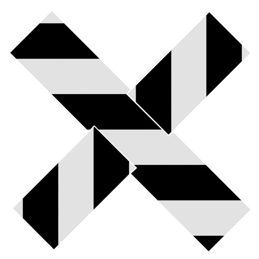 Floor Markings, Ts, 4'' Hazard Stripe, 12'' x 12'' - makesafetyvisible.com