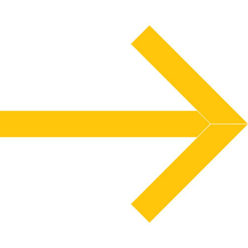 Floor Marking Arrows, 2'', 41.5'' w x 34'', Vinyl - makesafetyvisible.com
