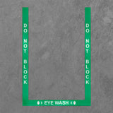 Floor Marking Border Tape, 2", Eye Wash Border, 2", Rubber