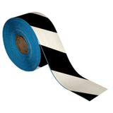Floor Marking Tape, 4'' x 100' Hazard Stripe