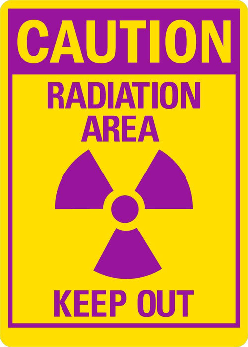 CAUTION Radiation Area (KEEP OUT) Sign