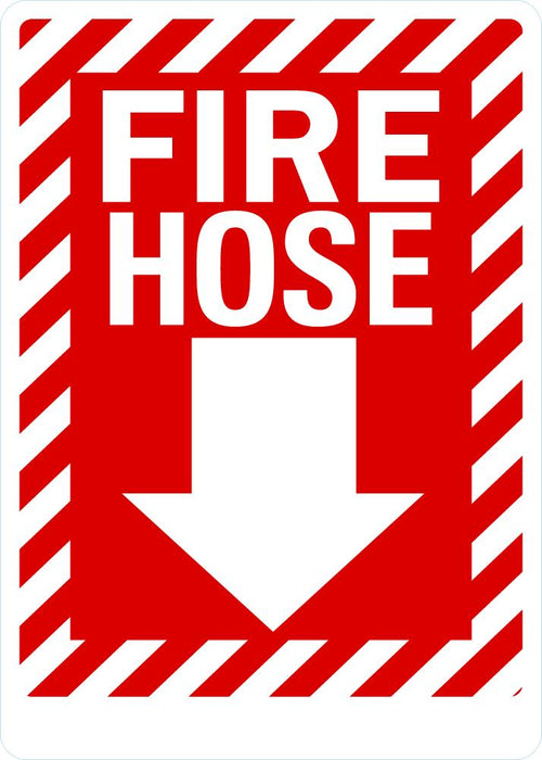 Fire Hose (Down Arrow) Sign